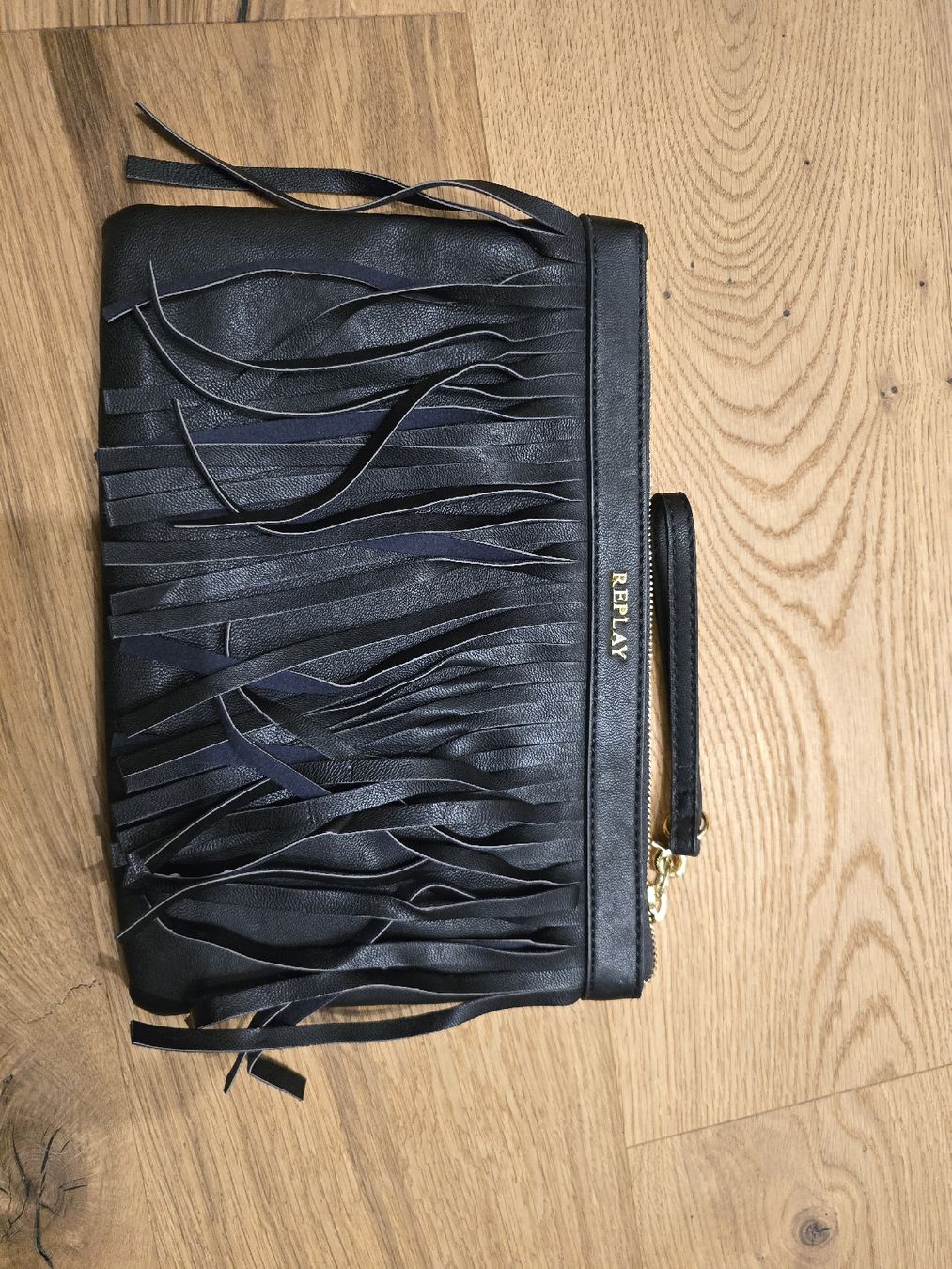 Replay Borse da donna: Replay Clutch Bag, Schwarz mit Fransen – Nuovo (secondo la descrizione) da Reinach BL venduto da little_sunshine