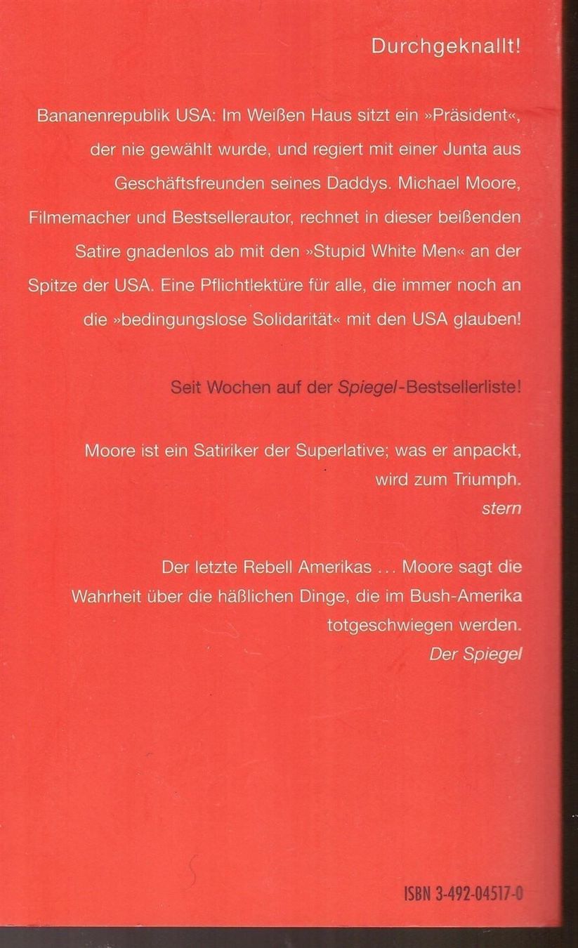 Libri: Michael Moore - Stupid White Man – Usato da Nunningen venduto da mercury-for-books 1