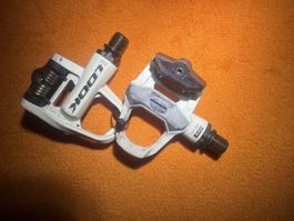 Look Keo 2 Max Rennradpedale weiss stark gebraucht 