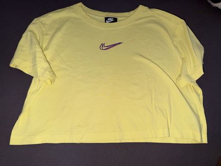 Sommerliches Nike Crop T-Shirt, Gelb, neuwertig, Gr. S