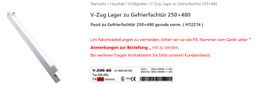 V-Zug: Lager H71893 zu Gefrierfachtüre H72274