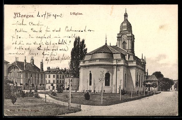 Cartoline postali: AK Morges, L`Eglise – Usato da Berlin venduto da bartko-reher