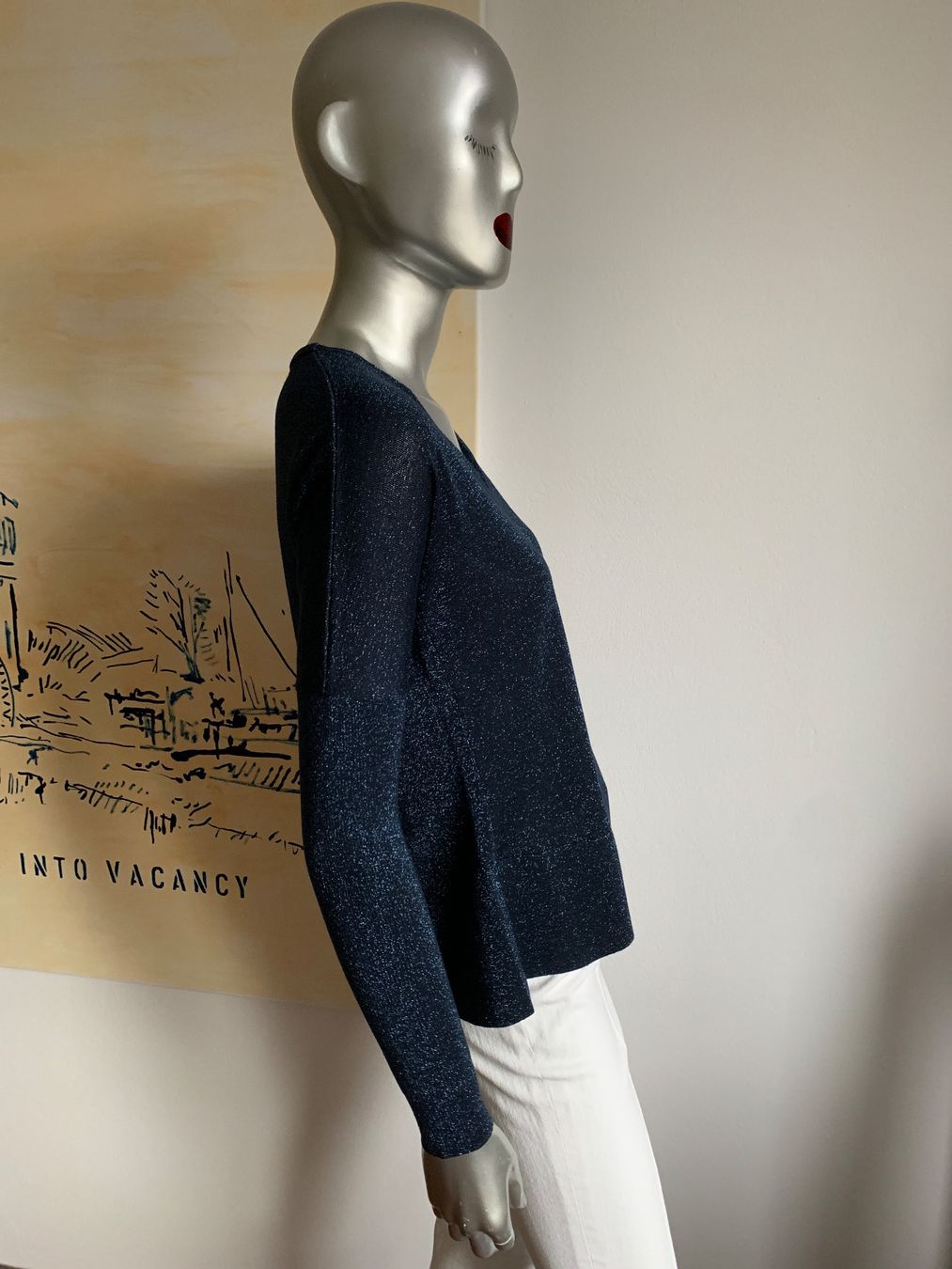 Akris Maglioni & Felpe: AKRIS: Neuer blauer Pullover mit Glitter-Effekt, 34 – Nuovo (secondo la descrizione) da Luzern venduto da paulablue 2