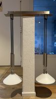 Stilvolle Hängelampe, Metall/Glas