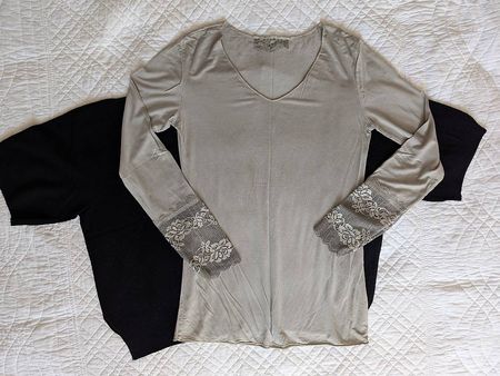 Kombi / Kasten-Pullover mit Shirt