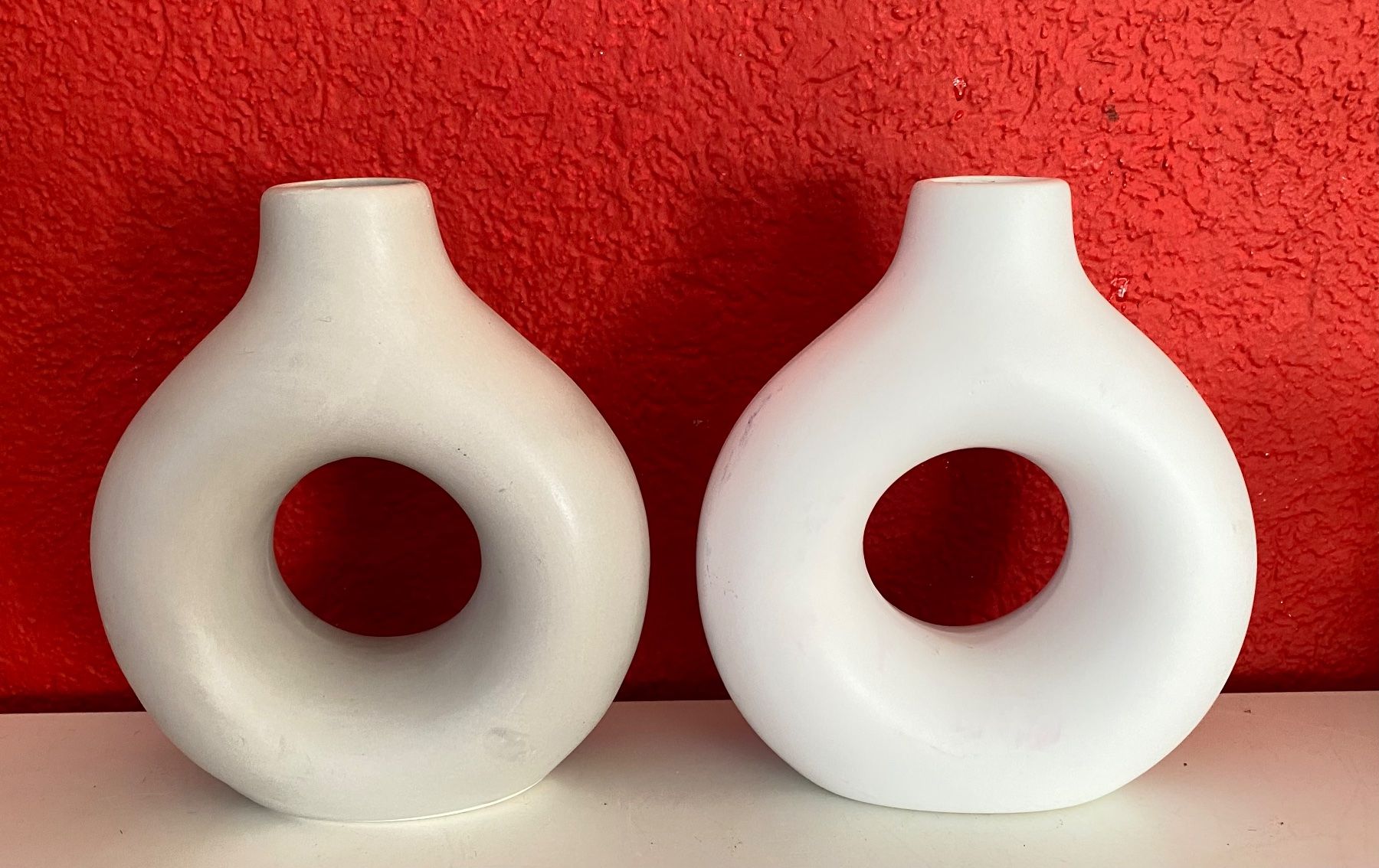 Vasi & Recipienti: 2er Set Design Vasen, Keramik, Weiss,Grau,Modern Style – Nuovo e nell'imballaggio originale da Zäziwil venduto da Emlea 2