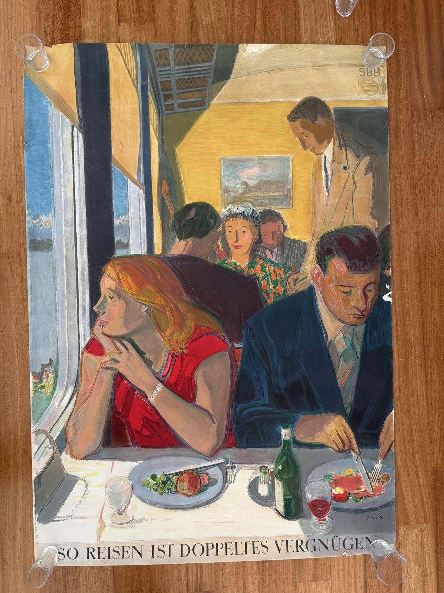 Poster & Bilder: Plakat SBB, Original, 1955, Holy – Gebraucht aus Dietikon von Tiburon6