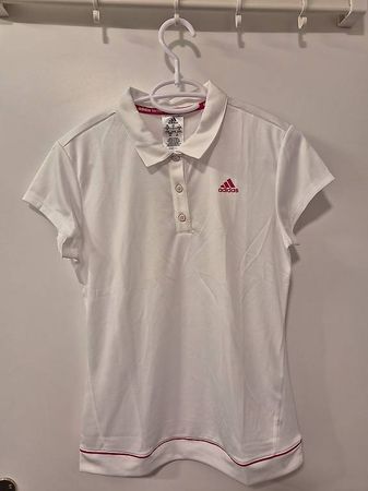 Adidas Tennis Poloshirt, Grösse S in Weiss/Pink (ungetragen)