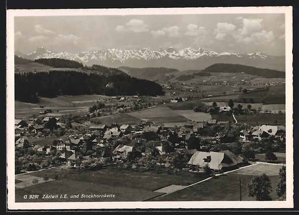Cartoline postali: Zäziwil, Totalansicht aus der Vogelscha – Usato da Berlin venduto da bartko-reher