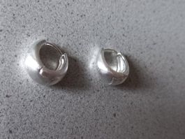 2 Creolen Ohrhänger Silber 925
