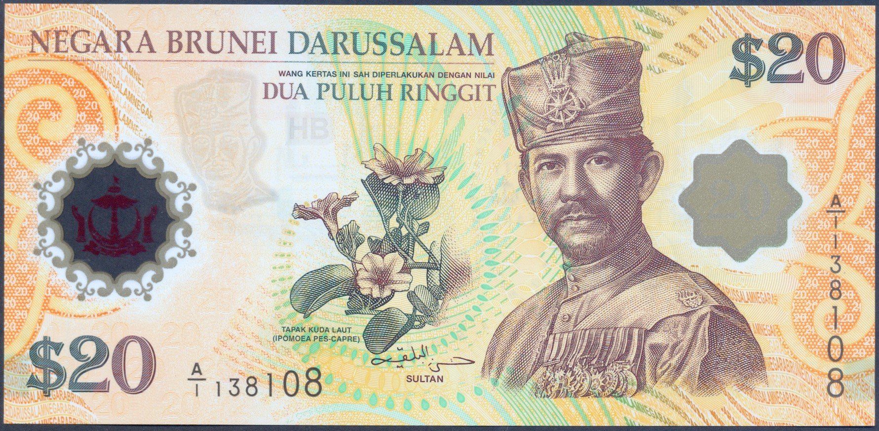 Banconote: Brunei 20 Dollar 2007 Commemorative UNC – Nuovo (secondo la descrizione) da Schliern b. Köniz venduto da pizzitaxi