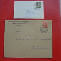 1915, J2+J3 auf Ersttagsbriefen, echt gelaufen, Kat: 6000.-+
