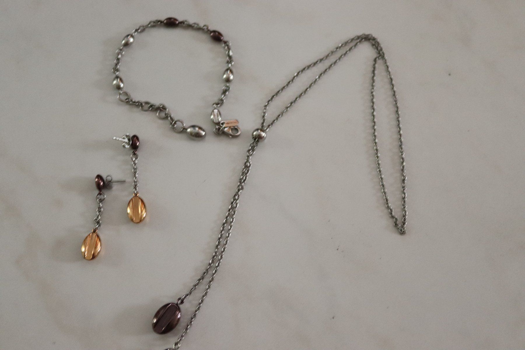 Altri gioielli: Ensemble bijoux collier bracelet boucles occasion – Usato da Biel/Bienne venduto da poison60 2