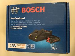 Neue Bosch Professional 18 V Akku & Ladegerät 4.0 Ah proCore