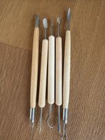 Modellierwerkzeug Set Ton Holz Metall 5-teilig gebraucht