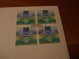 Liechtenstein 2003, Brücke, FDC Einzel + 4erblock