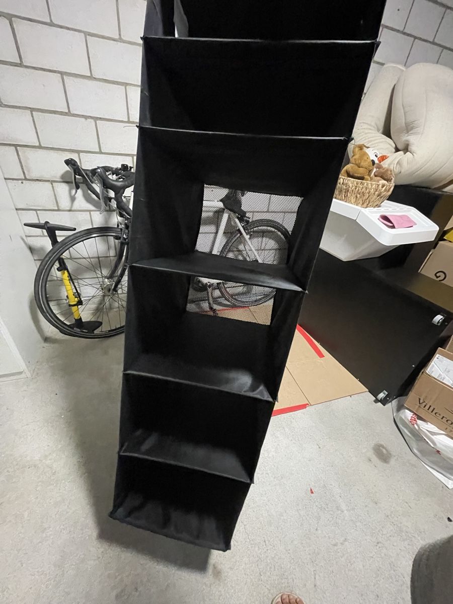 Ikea Garderobe: Hängeaufbewahrung schwarz 5 Fächer – Gebraucht aus Kloten von dba_w6kf 2