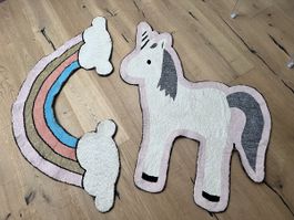 Teppich Einhorn und Regenbogen Kinderzimmer neu