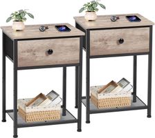 Nachttisch, Beistelltisch, 2er Set
