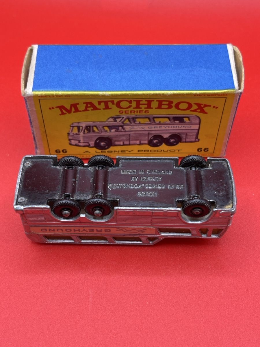 Matchbox Modellini d'auto: Matchbox Lesney Greyhound Bus No 66 – Usato da Root venduto da 156500 3