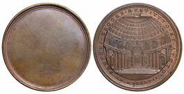 Rom, Benedict XIV., Medaille AN VIII 1757, Probe, RRR!