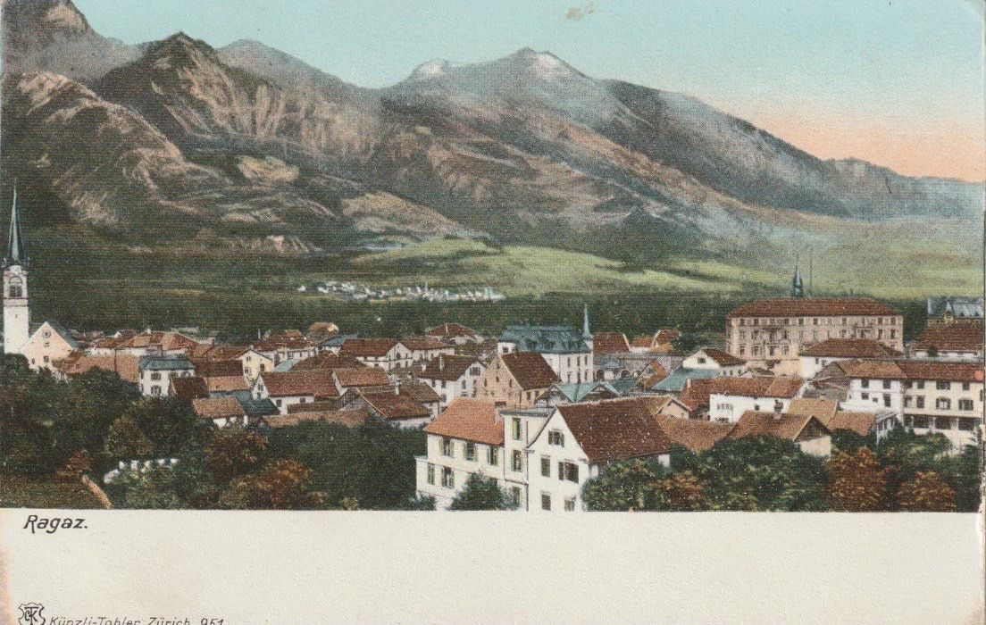 Ansichtskarten: P 114 Ragaz,  ≈ 1900 – Gebraucht aus Freienbach von Bhaltis