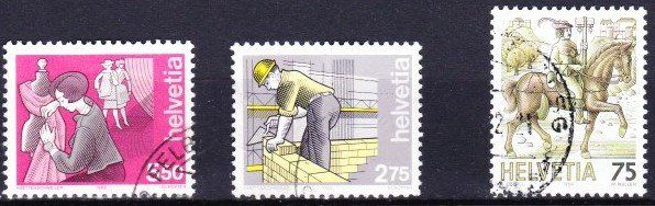 Tutti i francobolli: 3 timbres - Suisse - 1989 - Obl. – Usato da Blonay venduto da FRSU