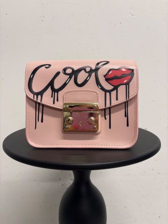 neue GSQ Tasche pink rosa mit Kette Cool