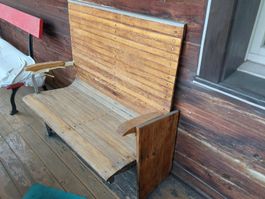 Eisenbahn Holzbank