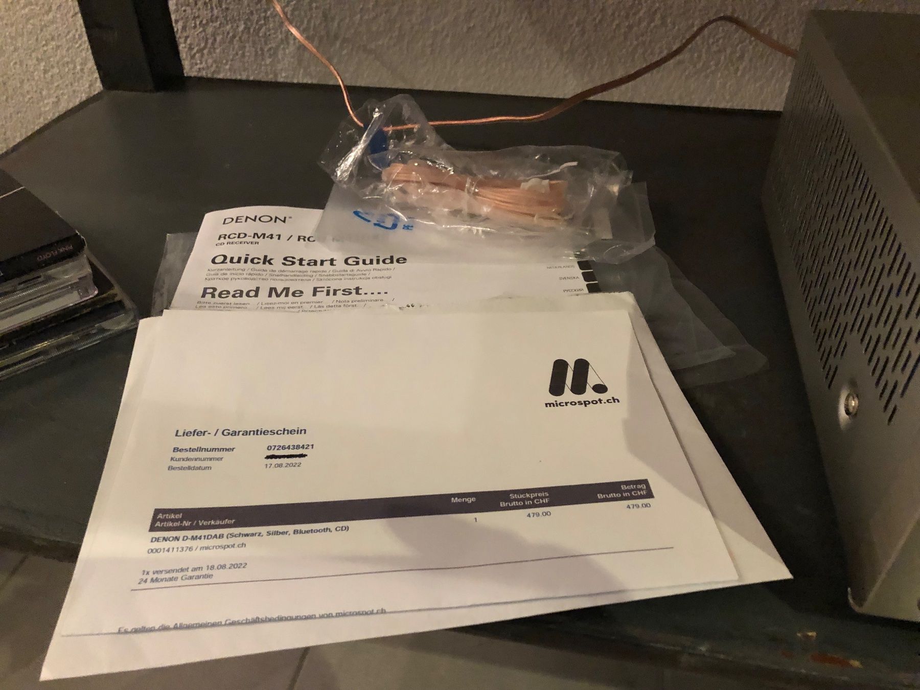 Denon Multimediaplayer & Streamer: Denon Mini Hifi CD/Bluetooth/DAB  D-41 DAB+ Silver – Neu (gemäss Beschreibung) aus Bigenthal von  5
