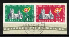 1955 Lausanne-Blockausschnitte W33 - W34 ʘ
