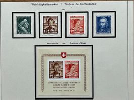 Pro Juventute Bogen, Wohltätigkeitsmarken, 1941 **