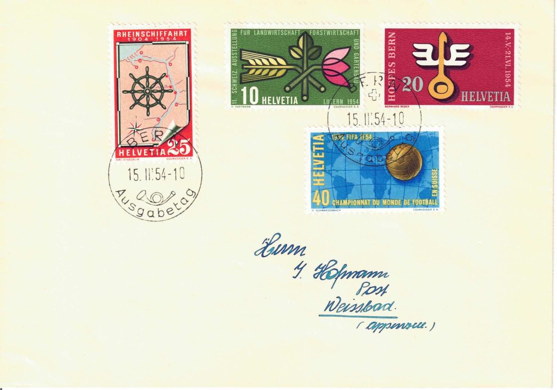 Tutti i francobolli: FDC Werbemarken 1954 – Usato da Olten venduto da Pjotr8