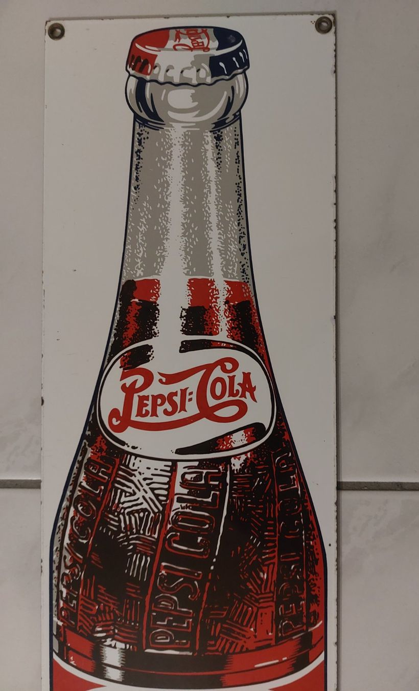 Pepsi Insegne: Emailschild Pepsi Cola plaque émaillée – Usato da Schenkon venduto da TG10 8
