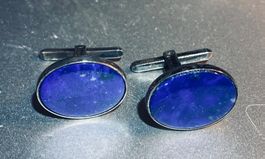 Manschettenknöpfe 925 Silber und Lapislazuli Vintage