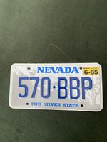 Nevada 570 BBP 6-85 Nummernschild