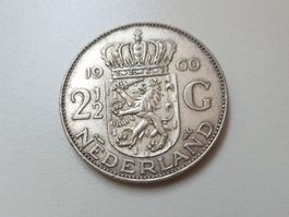 🇳🇱 2½ Gulden 1960 Juliana – Silber .720 15g