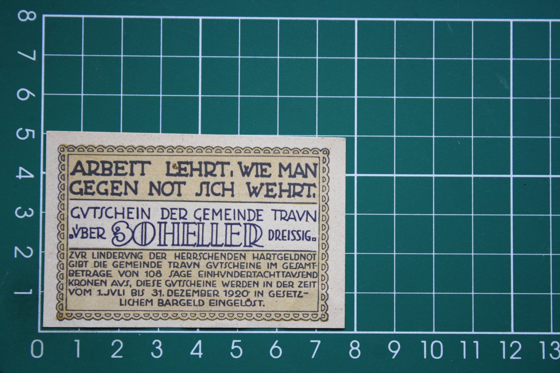 Banconote: currency voucher austria travn 30 heller 1920 – Nuovo (secondo la descrizione) da Laupen BE venduto da Gufi57 1