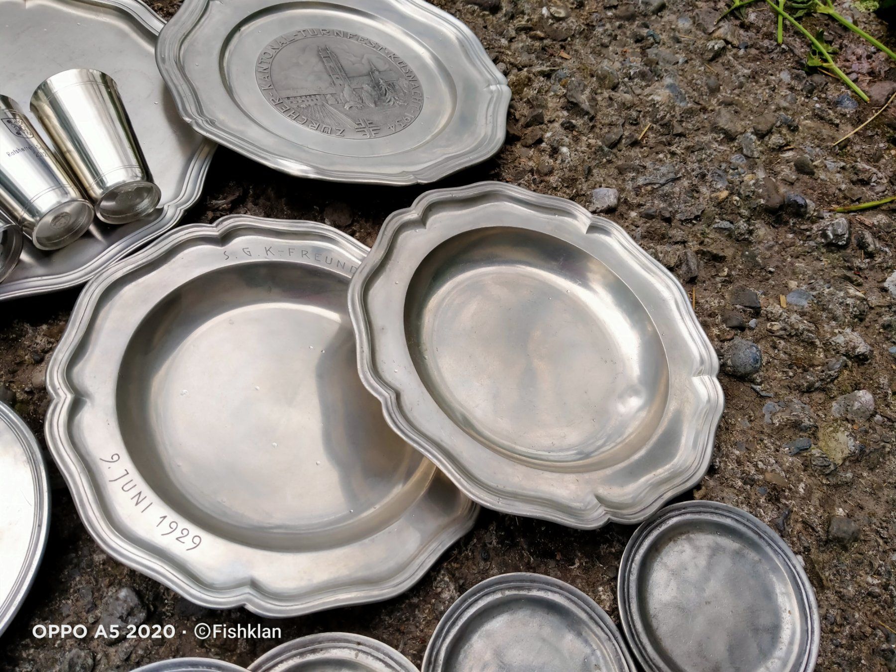 Set di piatti: 6.5kg ZINN Waren / Räumung Flohmarkt – Usato da Küssnacht am Rigi venduto da WorthPoint 4