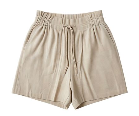 Fliessende Leinenshorts mit Kordelzug