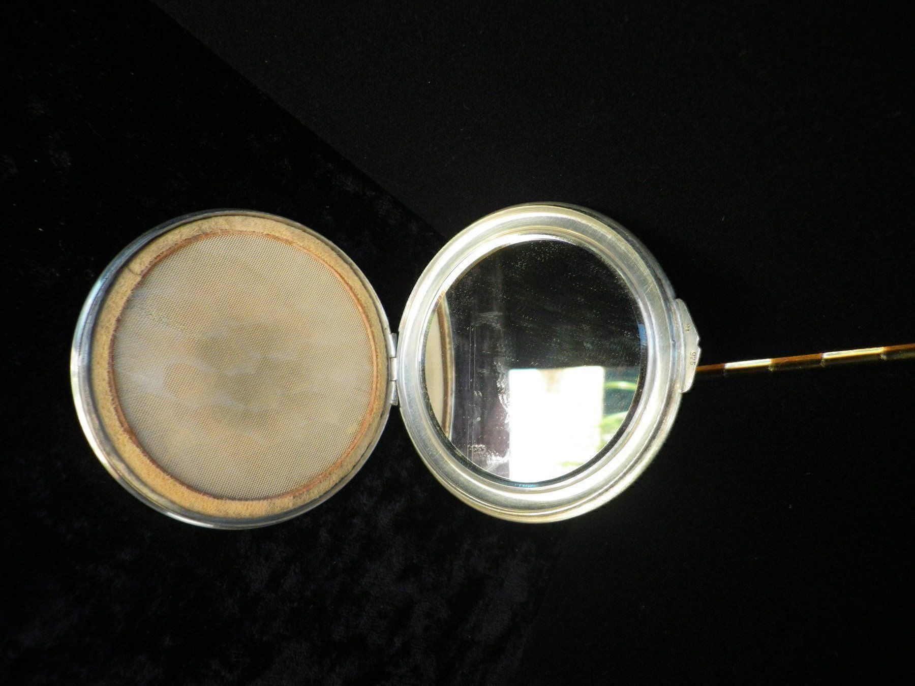 Make-up: Antike Puderdose in 925 Silber – Usato da Reinach BL venduto da Annodomini 3