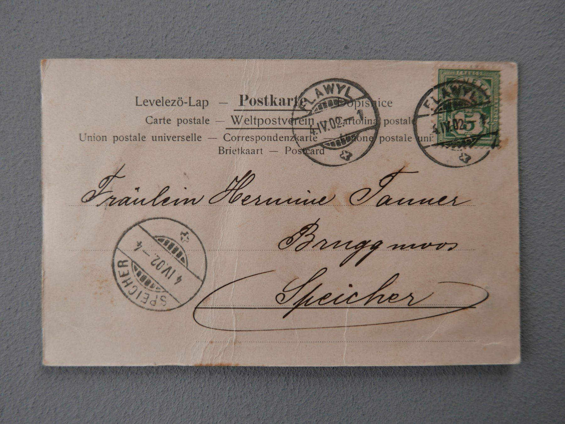 Ansichtskarten: ANTIKE ANSICHTSKARTE DIE STÄNDE 1902 – Gebraucht aus Balgach von Zwischenraum 2