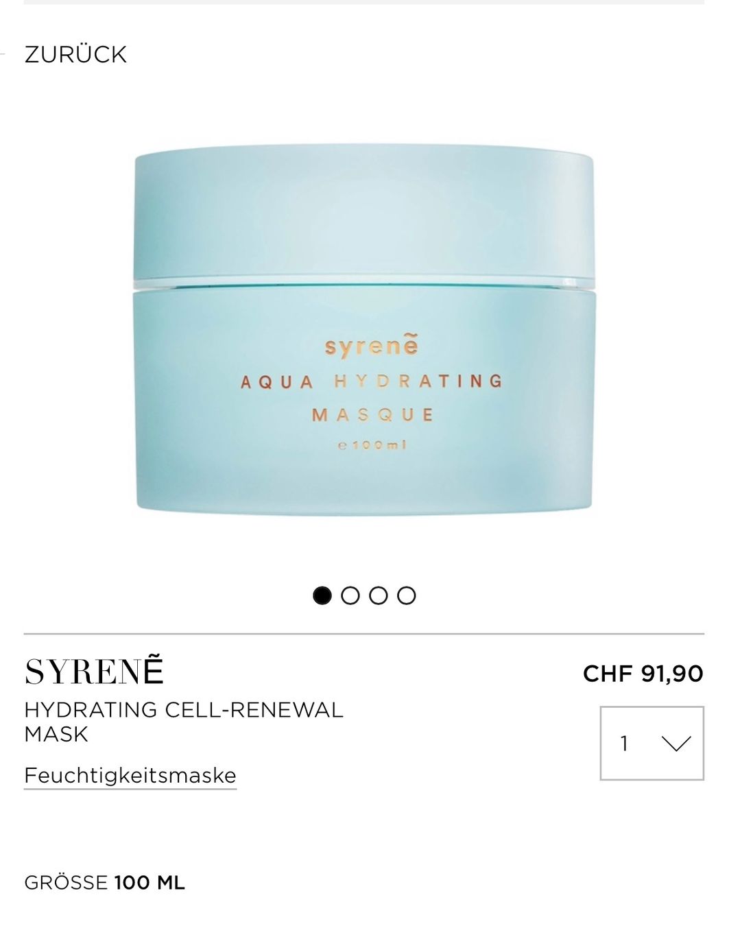 Cura del viso: syrenê aqua hydating masque 100ml., neu & ungeöffnet – Nuovo e nell'imballaggio originale da Zürich venduto da deruja 6