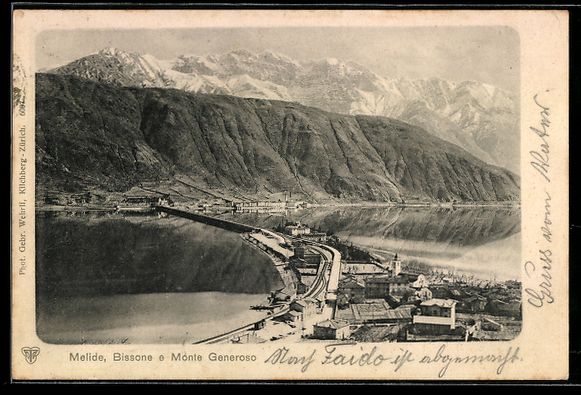 Ansichtskarten: AK Melide, Bissone e Monte Generoso – Gebraucht aus Berlin von bartko-reher