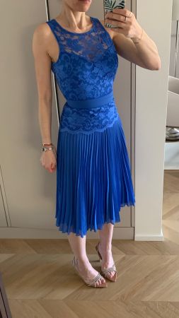 Blue Cocktail dress / Cocktailkleid aus Spitze XS/34