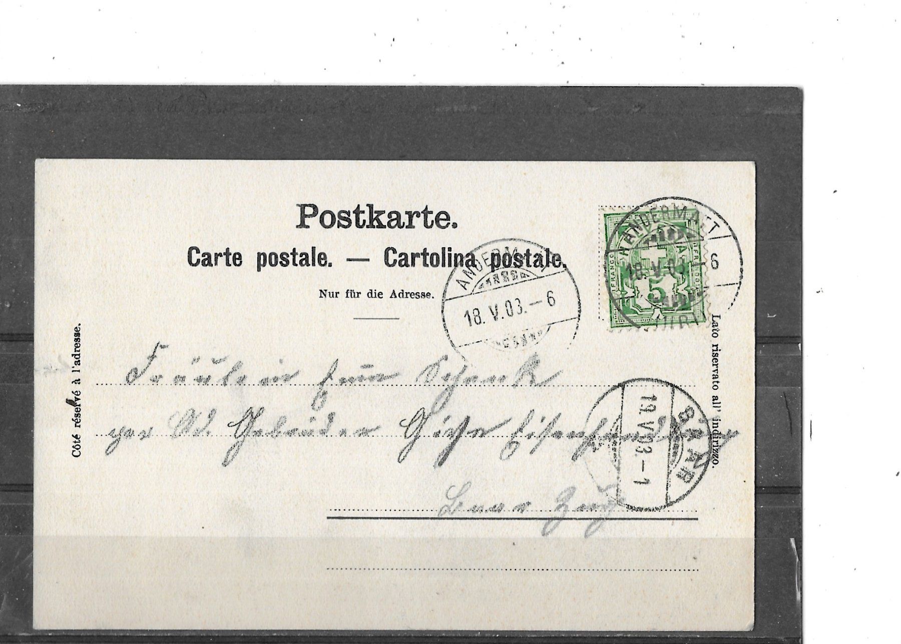 Cartoline postali: Gotthardbahn 1903 - Der grosse Gotthard-Tunnel – Usato da Schocherswil venduto da Wilare 1