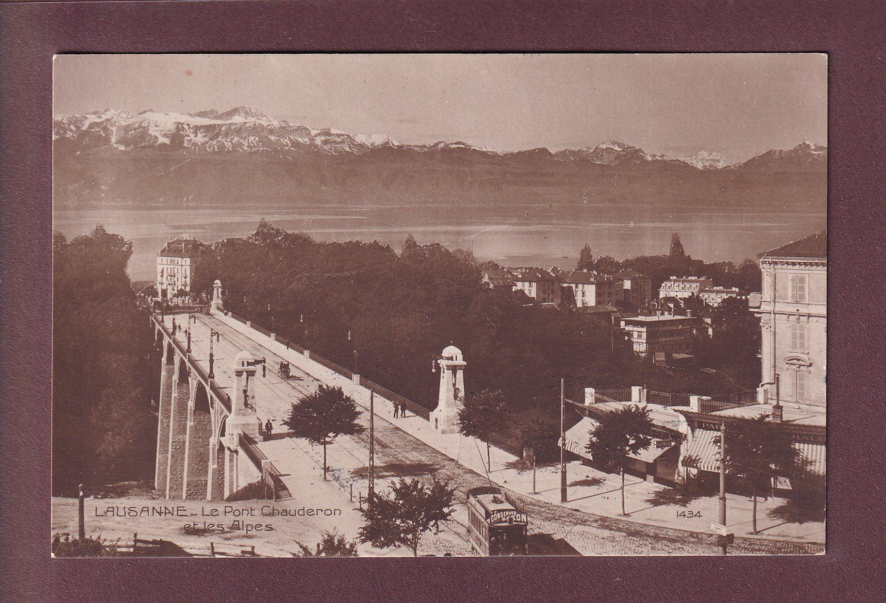 Cartoline postali: LAUSANNE - Pont Chauderon - Tram - 1915 – Usato da Pully venduto da nicecards