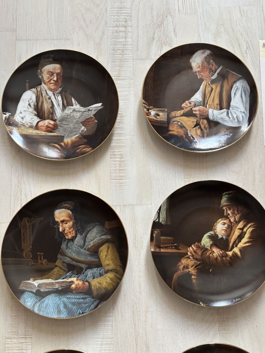 Ancore: Albert Anker Teller Serie Ältere Menschen. 8Stk. – Usato da Bönigen venduto da muehli302 2