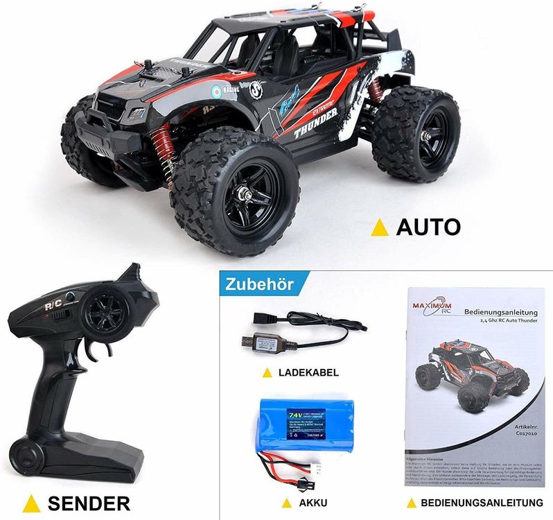 RC Monster Truck Ferngesteuertes Auto Thunder Car 36km/h (Neu und ...