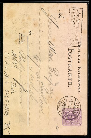 Cancelleria postale: Vorläufer-Lithographie Ganzsache PP6 F7 – Usato da Berlin venduto da bartko-reher 1